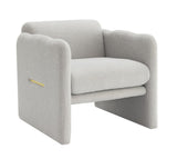 Arm Chair with waved arms, Metal decoration on both side arms, Accent chair for Primary Living W2671P202961