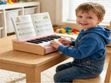 18-Key Wooden Kids Piano with Music Stand, Pastel Color Toddler Musical Toy, Educational Keyboard 58999119