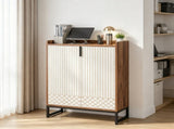 Modern Shoe Cabinet with Doors, 5-Tier Shoe Rack Organizer with Adjustable Shelves, Fits 15-20 Pairs 53587045