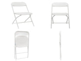 10pcs Injection Molding Classic Garden Plastic Folding Chair White 83332635