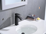 Waterfall Spout Bathroom Sink Single Handle Faucet with Pop-Up Drain 10093036