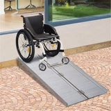 ZNTS 4' Steps Ramp,Portable Wheelchair Ramp,Carpeted Foldable Handicap Ramp 32031262