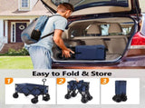 42*22*36inch Blue Garden Folding Cart 26642210