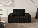 Corduroy Upholstered Armchair with Throw Pillow Soft Single-Seat Lounge Chair for Cozy Corners, 21003177
