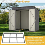 ZNTS 6 x 4 ft Outdoor Storage Shed, All Weather Tool Shed for Garden, Backyard, Lawn, Black W2505P173291