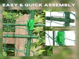 Green Metal A-Frame Arch Trellis, Outdoor Climbing Plant Net Stand, 57"x66"x81" 69225706