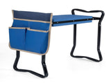 Blue 2-in-1 Garden Folding Stool Kneeler, 300LBS Capacity & Built-in Tool Pouch, Comfortable EVA 91592986