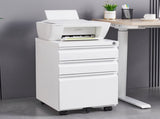 3-Drawer Mobile Filing Cabinet with Lock, Office Storage Filing Cabinet 75097504