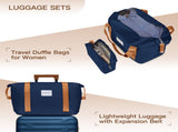 Luggage Sets 6 Pieces with Duffel Bags Hardside Expandable Suitcases with Spinner Wheels Navy Blue W3412P381197