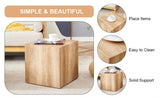 Elevate your living space with this square modern MDF coffee table that showcases smooth, light wood W1151P187996