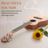 23in mahogany body rosewood fingerboard ukulele, cotton bag, capo, strap, picks*3, wrench tool 71530391