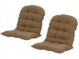 2-Pack Khaki Tufted High Back Chair Cushions Set Non-Slip Patio Furniture Pad for Outdoor Living 62645039
