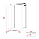 Vatta Wall Foldable Table, Seven Interior Shelves, Extending Table -White B20091998