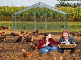 6.5 x 10 ft Large Metal Chicken Coop, Walk-in Poultry Cage Chicken Hen Run House with Waterproof 36307173