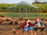 6.5 x 10 ft Large Metal Chicken Coop, Walk-in Poultry Cage Chicken Hen Run House with Waterproof 08931110