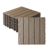 Plastic Interlocking Deck Tiles, 27 Pack, 11.8"x11.8" Waterproof Flooring Tiles for Indoor and 35651296