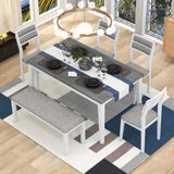 Classic and Traditional Style 6 - Piece Dining Set, Includes Dining Table, 4 Upholstered Chairs & 96380946