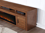 78 inch Electric Fireplace TV Stand Console for TVs up to 95 inches, Minimal Assembly, Whiskey B108P160236