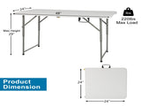 4ft Foldable Lift Patio Plastic Table White 08237312