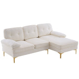 Three-Seat Simple And Stylish Indoor Modular Sofa Beige 82830683