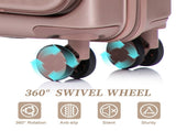 14"/20" 2 pcs/set in ABS Spinner Wheel Luggage, with Combination Lock and Front Opening Design, 14" 75935941