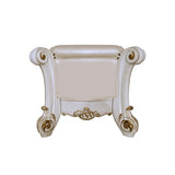 ZNTS ACME Vendome Bench, Synthetic Leather & Antique Pearl Finish BD01522