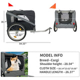 ZNTS Outdoor Heavy Duty Foldable Utility Pet Stroller Dog Carriers Bicycle Trailer 17767826