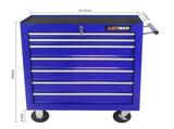 7 DRAWERS MULTIFUNCTIONAL TOOL CART WITH WHEELS-BLUE W1102107326