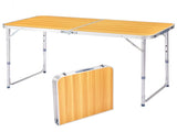 4Ft Portable Multipurpose Folding Table wood grain color 26620838