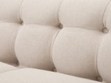 Jack 84" Modern Tuxedo Tufted Sofa, Sky Neutral Beige Polyester B2719P238409