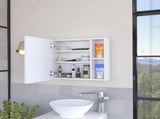 Myrick 2-Shelf Medicine Cabinet with Mirror White B06280279