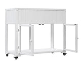 35.4''x17.7''x37.4'' Mini Wood Cold Frame, Compact 2 Doors Garden Greenhouse Wheels, Raised Bed 41915900