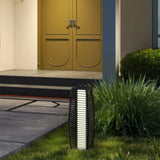 Gray Waterproof Outdoor Floor Lamp with Auto On/Off LED Lights 93977605