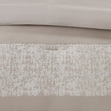 7 Piece Chenille Jacquard Comforter Set Taupe King B03597090
