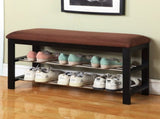 Wood Shoe Bench in Dark Espresso 81741887