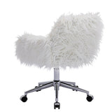 HengMing Modern Faux fur home office chair, fluffy chair for girls, makeup vanity Chair W21234444