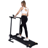 ZNTS Manual Treadmill Non Electric Treadmill with 10&deg; Incline Small Foldable Treadmill for Apartment Home W153265317