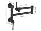 Wall mounted Filler Faucet, Modern Brass Filler Two-Attachment Wall Mount Folding Kitchen 64354244