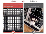 55" Heavy Duty Dog Crate Large Dog cage Strong Metal Dog Kennels and Crates for Large Dogs with 4 W206P453115