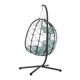 ZNTS Egg Chair Stand Indoor Outdoor Swing Chair Patio Wicker Hanging Egg Chair Hanging Basket Chair 21430320