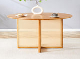 Chinese countryside retro solid wood round simple modern imitation rattan wooden W1151P154825