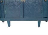 47''Oval Storage with 4 Doors,Buffet Sideboard with Storage, Fluted Accent Storage W2295P290657