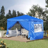 ZNTS Outdoor 10x 10Ft Pop Up Gazebo Canopy Tent Removable Sidewall with Zipper,2pcs Sidewall with W419P147519