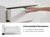 3-Drawer Vertical Filing Cabinet Rolling Wood Mobile File Cabinets Under Desk for Home Office with T3623P493349