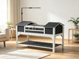 Tortoise Terrarium House Dual Main Habitats, Adjustable Lamp Stand, Storage Shelf & Openable Top 67286959