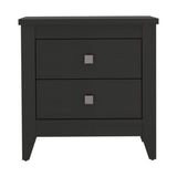 Amara Nightstand , End Table, Side Table Two Shelves, Four Legs -Black B20091819