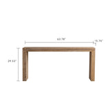 Console with Solid Wood for Living Room, Long Sofa Behind Couch, Retro Narrow Entryway W3158P297409