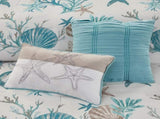 7 Piece Cotton Sateen Comforter Set Aqua King B03597267