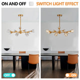 Modern Crystals, 9 Lights Golden for Living Room Bedroom, Dining Room W1340P189548