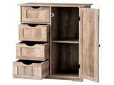 Washed gray MDF with melamine veneer, 56*30*80cm, 4 drawers, 1 door, bathroom vanity 66692170